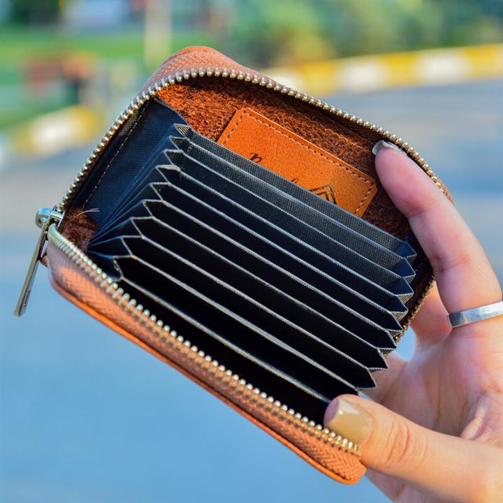 جاکارتی چرم زنانه جاکارتی دخترانه جاکارتی شیک و جادار جاکارتی آکاردئونی جاکارتی چرم طبیعی